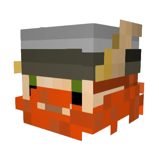 DarkVaIor Minecraft avatar head, 3D render