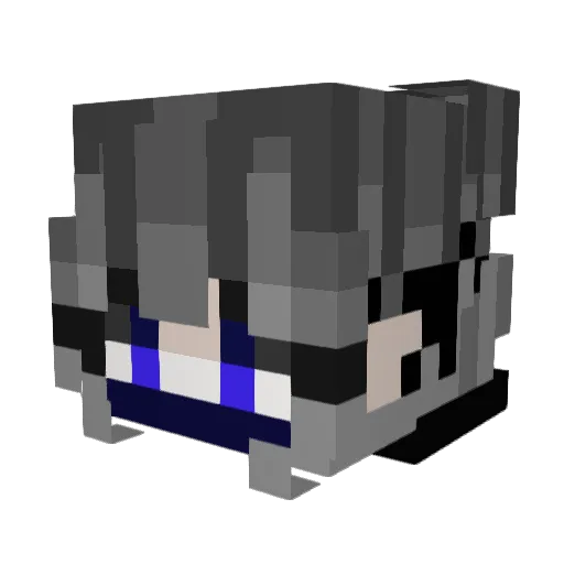 DarkVamper Minecraft avatar head, 3D render