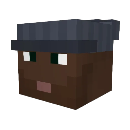 DarkVampix Minecraft avatar head, 3D render