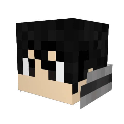DarkVenom2000 Minecraft avatar head, 3D render