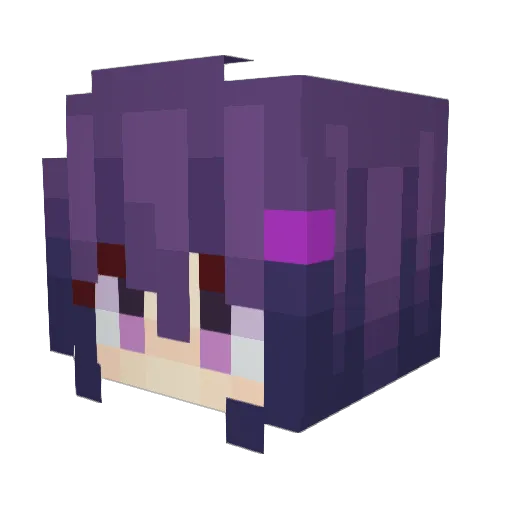 DarkViniox Minecraft avatar head, 3D render