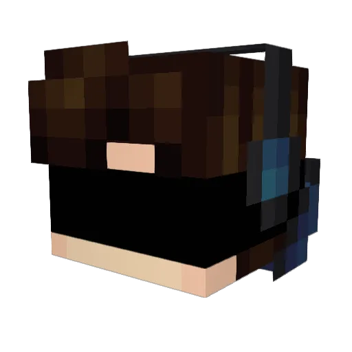 DarkVoid_MC Minecraft avatar head, 3D render