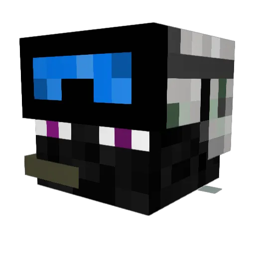 DarkWave23 Minecraft avatar head, 3D render