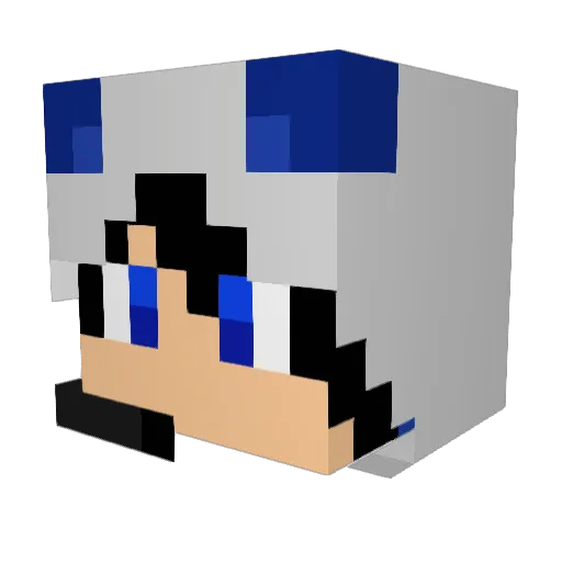 DarkWhisper_6 Minecraft avatar head, 3D render