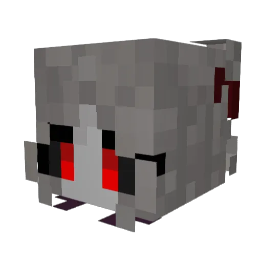 DarkWitch Minecraft avatar head, 3D render