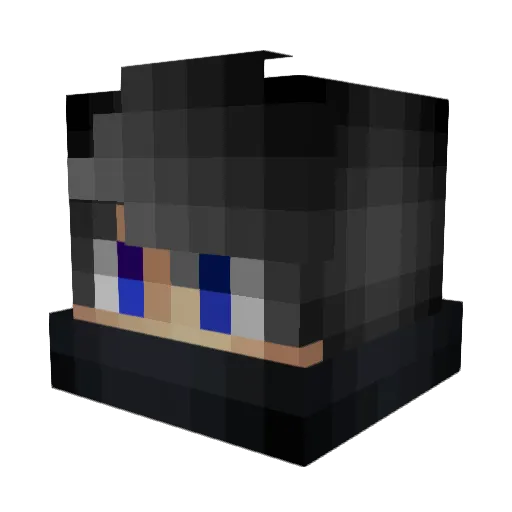 DarkWizard77 Minecraft avatar head, 3D render