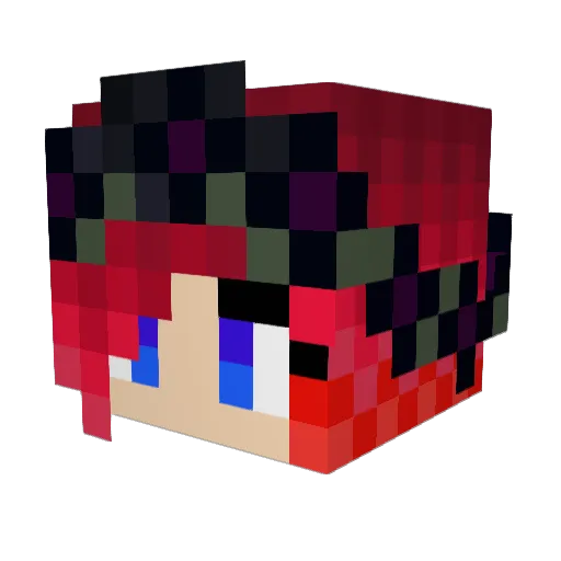 DarkWolf89877 Minecraft avatar head, 3D render