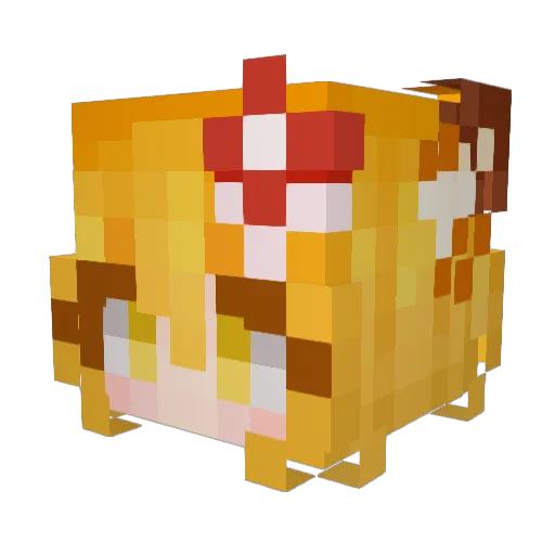 DarkWolfKaiser Minecraft avatar head, 3D render