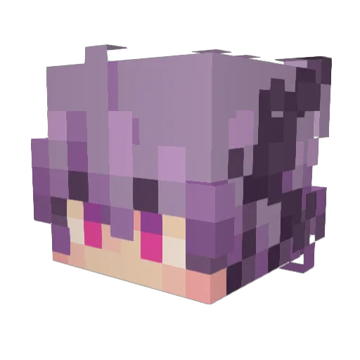 DarkZekram Minecraft avatar head, 3D render