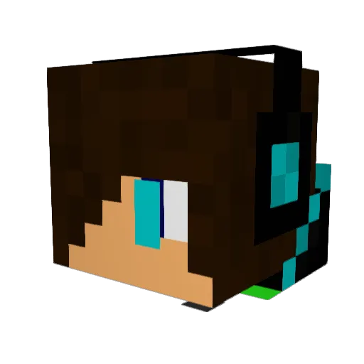 Dark_Abyss Minecraft avatar head, 3D render