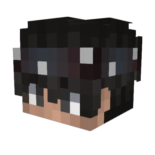 Dark_Best_ Minecraft avatar head, 3D render