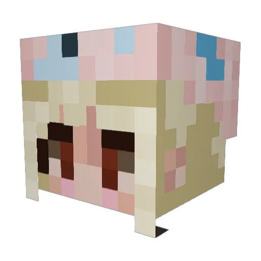 Dark_Blue214 Minecraft avatar head, 3D render