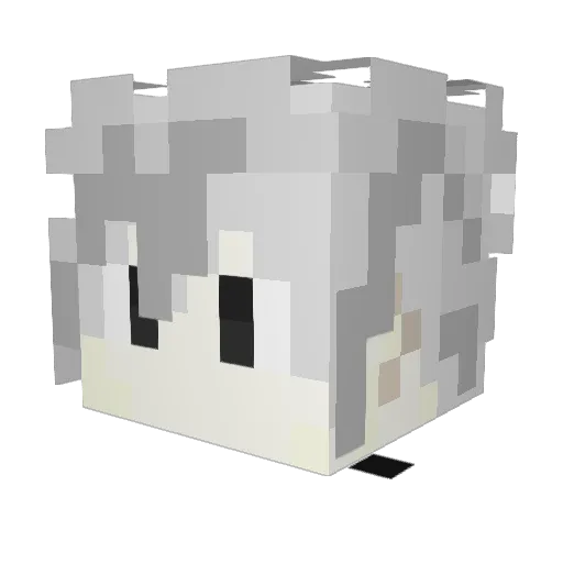 Dark_Chen Minecraft avatar head, 3D render