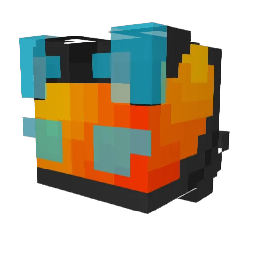 Dark_Cloaker Minecraft avatar head, 3D render