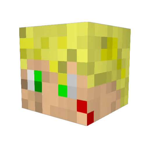 Dark_Diamond Minecraft avatar head, 3D render