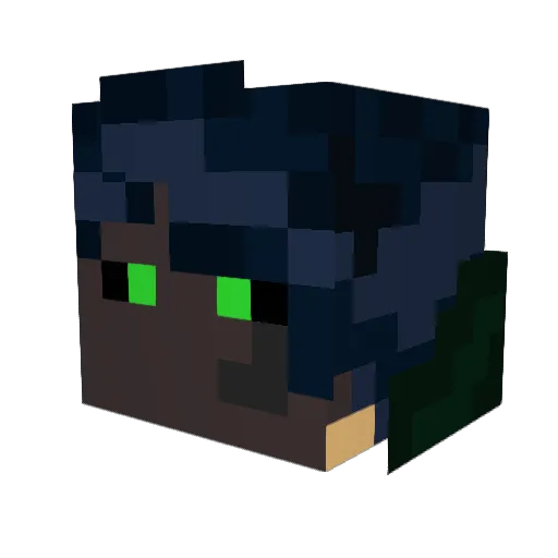 Dark_Dragon__ Minecraft avatar head, 3D render