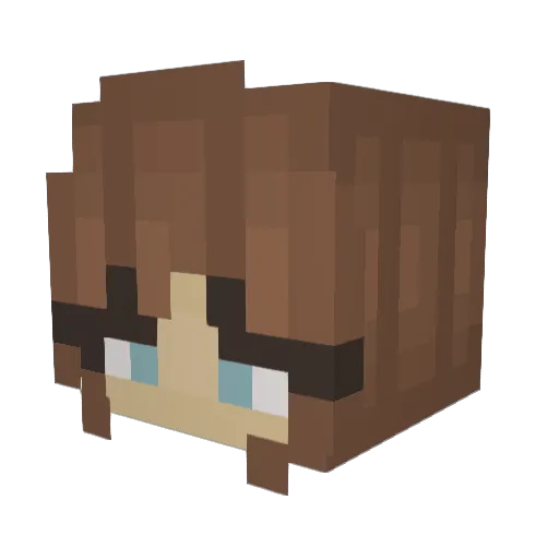 Dark_Embrace_ Minecraft avatar head, 3D render