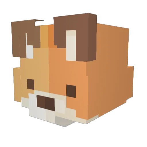 Dark_Flair Minecraft avatar head, 3D render