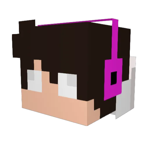 Dark_Ganness_ Minecraft avatar head, 3D render