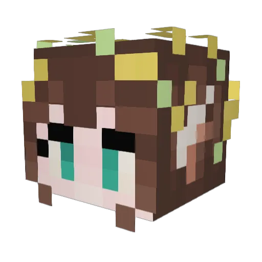 Dark_Ghost_13 Minecraft avatar head, 3D render