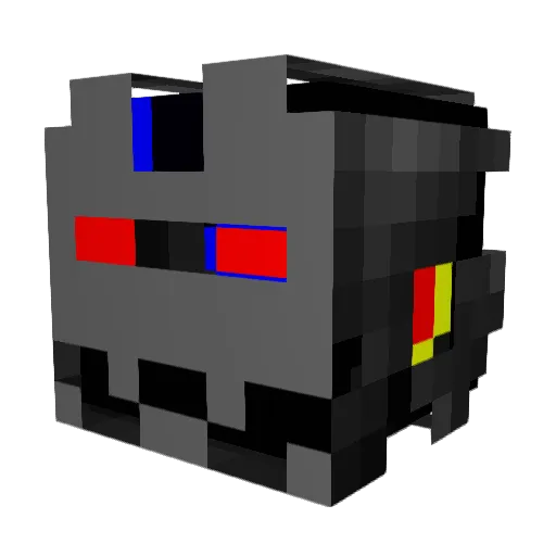 Dark_Grid Minecraft avatar head, 3D render