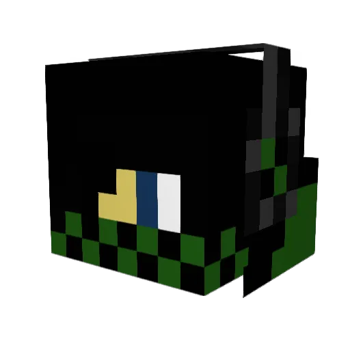 Dark_H Minecraft avatar head, 3D render