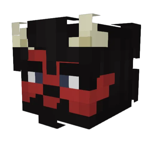 Dark_Hellman Minecraft avatar head, 3D render