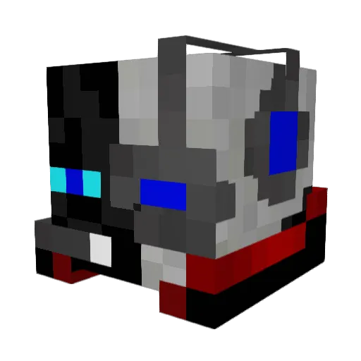 Dark_Larkos Minecraft avatar head, 3D render