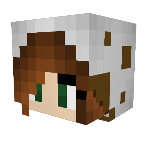 Dark_Muffin23 Minecraft avatar head, 3D render
