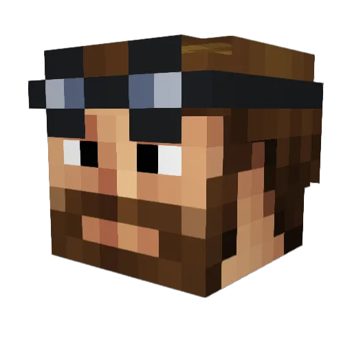 Dark_Munk42 Minecraft avatar head, 3D render