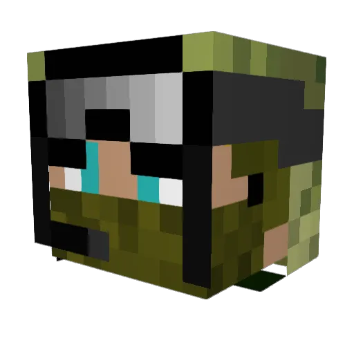 Dark_Oreo Minecraft avatar head, 3D render