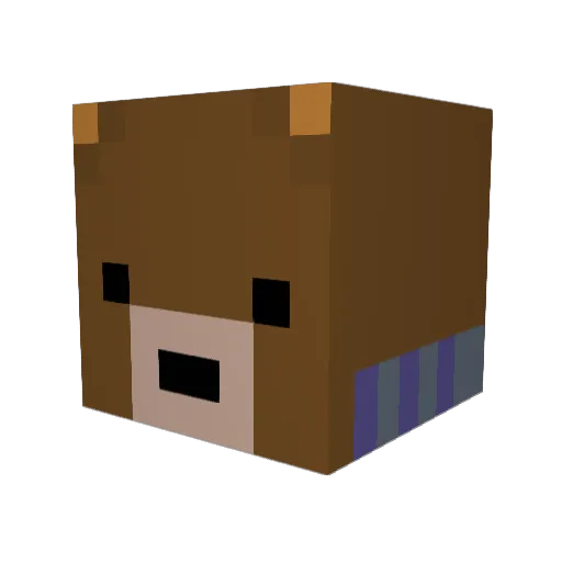 Dark_Qu3en Minecraft avatar head, 3D render