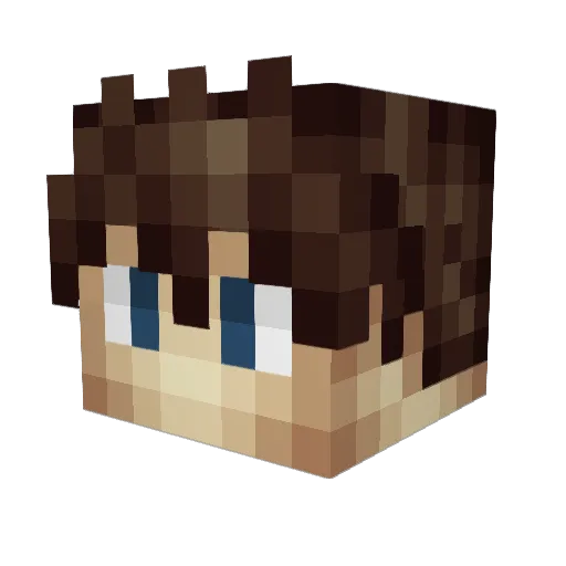 Dark_Raver Minecraft avatar head, 3D render