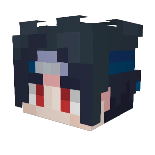 Dark_Sasuke667 Minecraft avatar head, 3D render