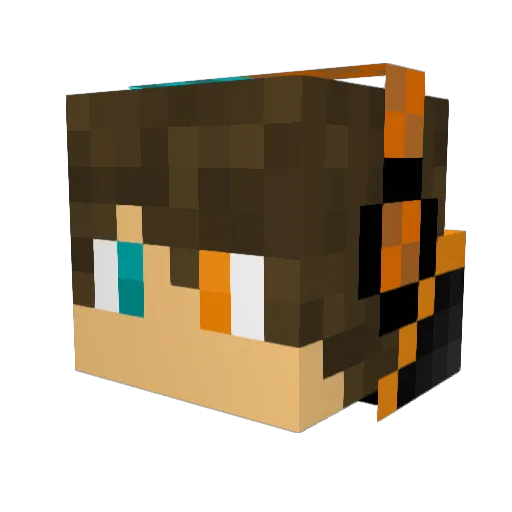 Dark_Seizure Minecraft avatar head, 3D render
