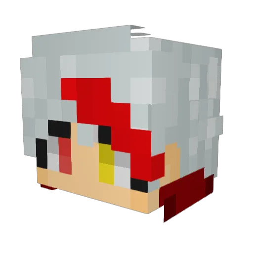 Dark_Seraph_ Minecraft avatar head, 3D render