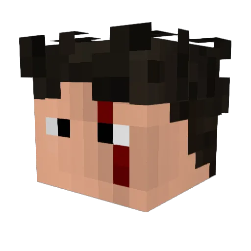 Dark_Shadow_03 Minecraft avatar head, 3D render