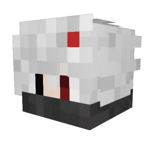 Dark_Shinobi Minecraft avatar head, 3D render