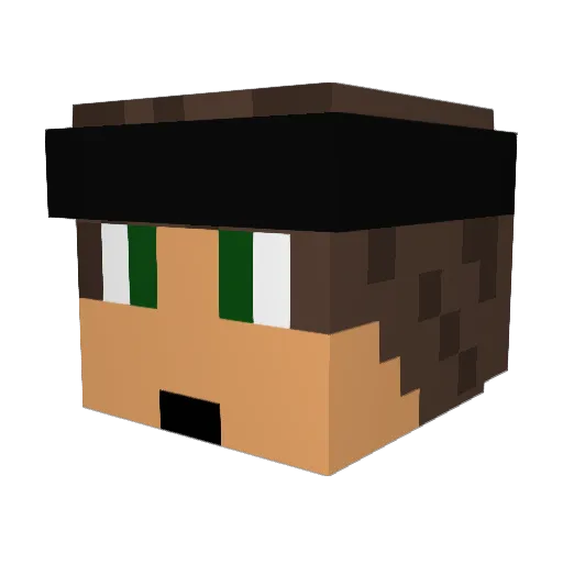 Dark_Striker_007 Minecraft avatar head, 3D render