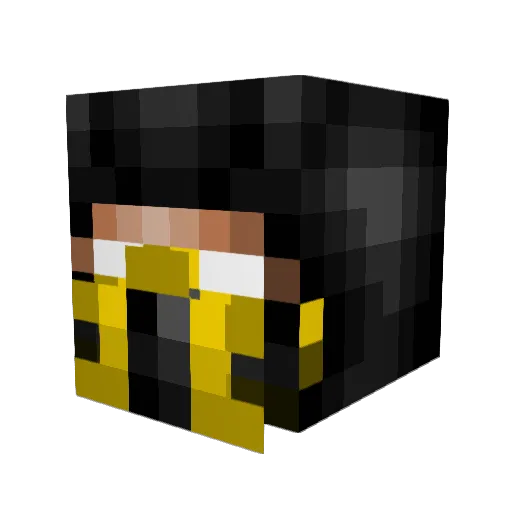 Dark_W1zard Minecraft avatar head, 3D render