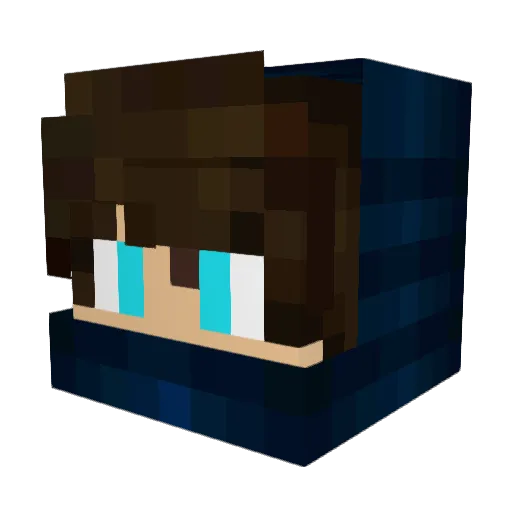 Dark_Wolf_69 Minecraft avatar head, 3D render