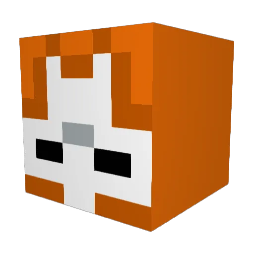 Dark_Wolffe Minecraft avatar head, 3D render