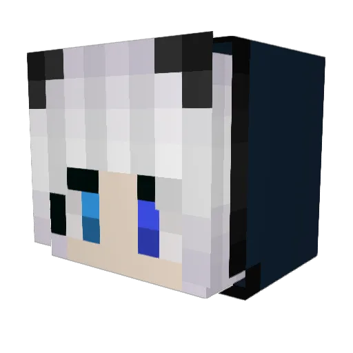Dark_age Minecraft avatar head, 3D render
