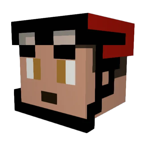 Dark_bloo Minecraft avatar head, 3D render