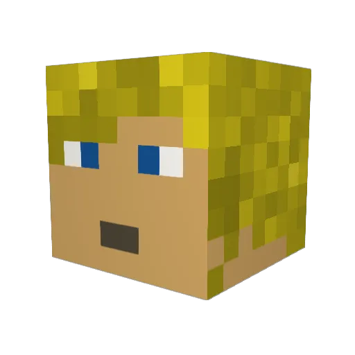 Dark_coby Minecraft avatar head, 3D render