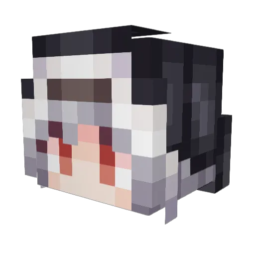Dark_drive Minecraft avatar head, 3D render