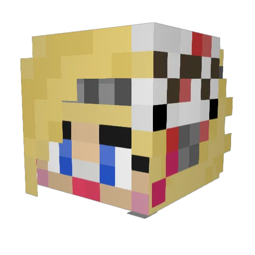 Dark_flare Minecraft avatar head, 3D render
