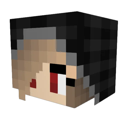 Dark_foomfoom1 Minecraft avatar head, 3D render