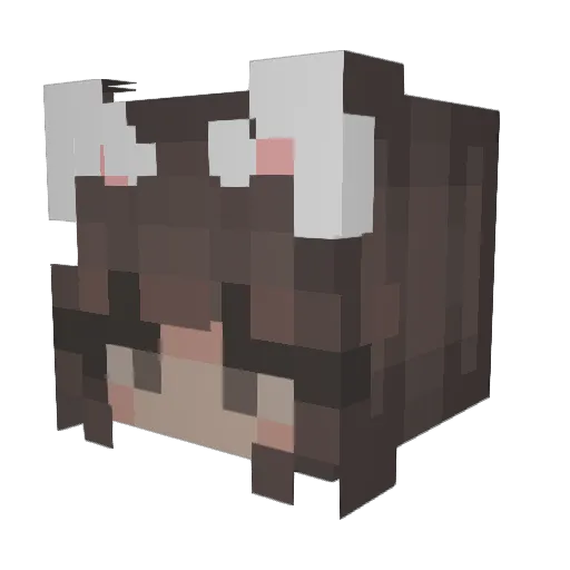 Dark_iplier Minecraft avatar head, 3D render