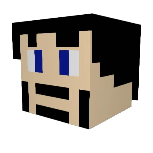 Dark_kry Minecraft avatar head, 3D render